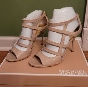 Michael kors nude strappy heels